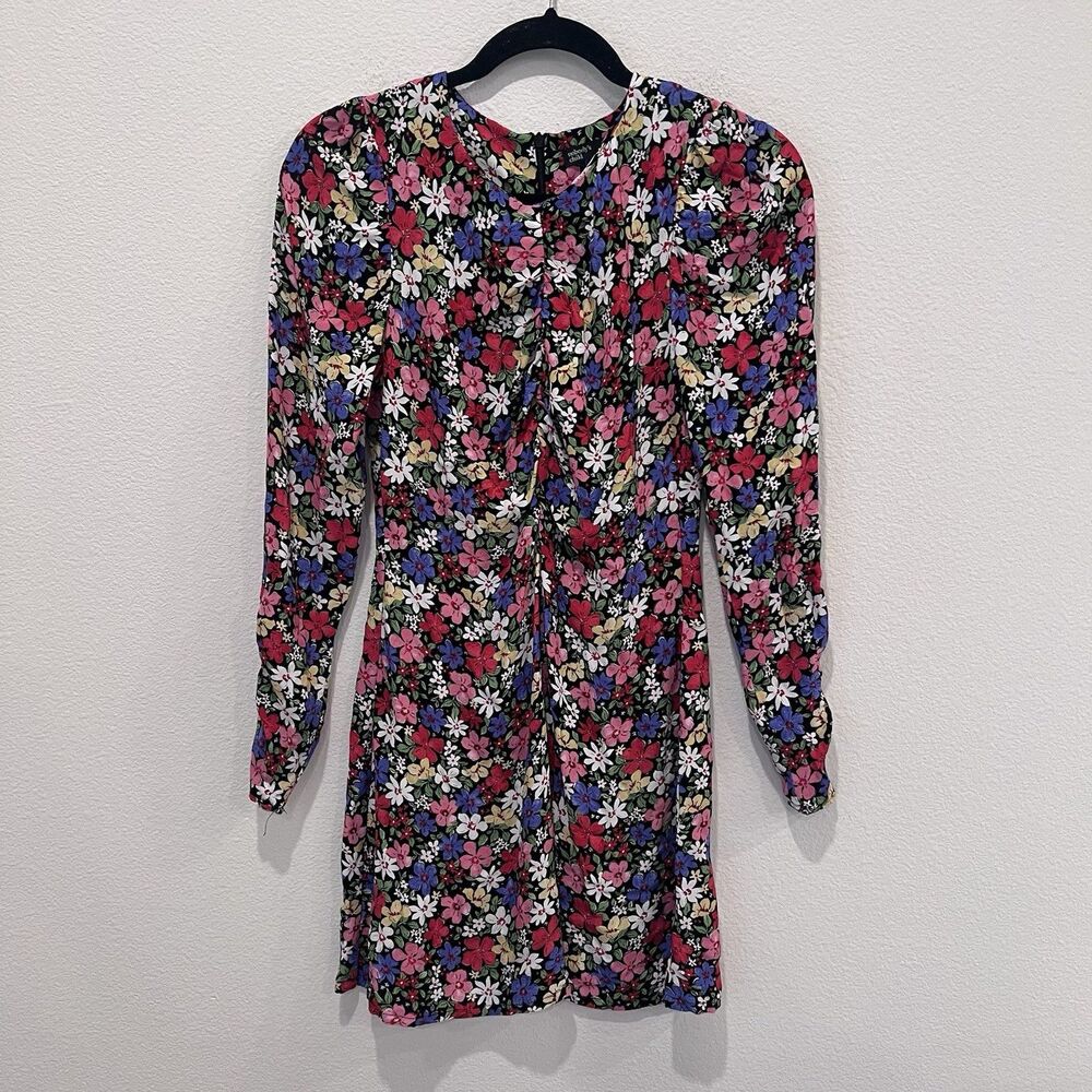Nobody’s Child Floral Print  Mini Dress Size 2 US Bodycon Rushed Resort Party